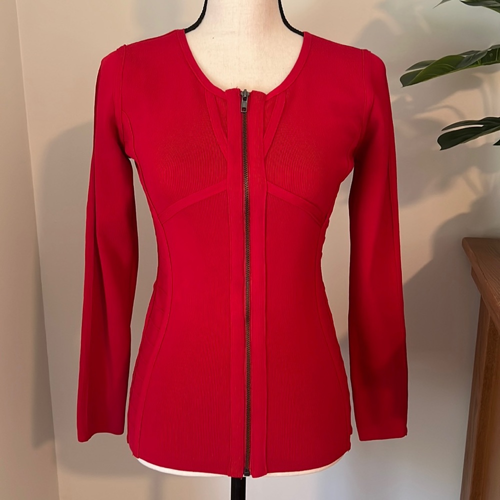 Neiman Marcus zip cardigan